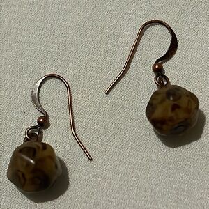 Elegant Brown Dangle Earrings